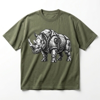 T-shirt Fantasy Library Staircase |   T-shirt en coton épais gris chiné 240 GSM avec imprimé Magic Books