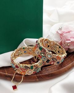 Women's Artificial <b>Bangles</b> Luxury Crystal Bracelet Collection Fashion Jewelry <b>Sets</b> Wedding Engagement Gift Design - Product Image 3