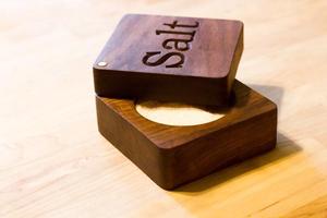 Elegant Walnut Wooden Salt Box with Spoon Magnetic Swivel Lid Handmade <b>Kitchen</b> Salt Cellar <b>Storage</b> Container - Product Image 3