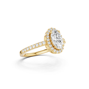 Bagues modernes en forme de poire avec détails de pierres radiantes et un attrait de joaillerie fine sophistiquée – Bagues en diamant modernes - Product Image 5