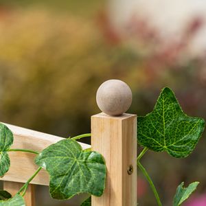 24\" X 12\" <b>Wooden</b> Raised Garden <b>Bed</b> with Trellis Outdoor Drainage Planter <b>Box</b> for Climbing Vine Plants & Flowers - Product Image 3