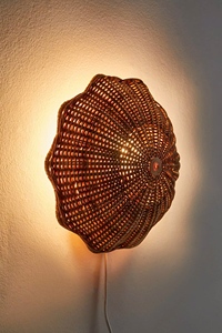 Luxury Wholesale Eye-catching Handcrafted Scalloped Rattan Pendant <b>Light</b> Suitable For Living Room & Dining Decor - Product Image 2
