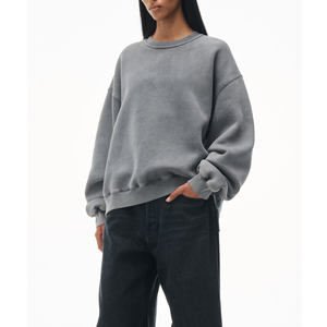 Sudadera de manga larga con cuello redondo, informal, holgada, para mujer, precio mayorista económico, sudadera oversize para mujer - Product Image 1