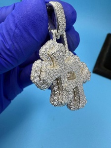 Pendentif Moissanite Diamant Croix Croisée en Argent 925, Bijou Hip Hop Iced Out, Pendentif Religieux, Bijoux Chrétiens - Product Image 3