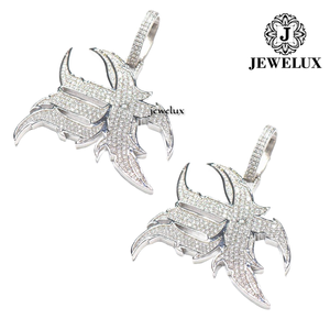 Nouvel Arrivage Breloques Hip Hop Premium entièrement serties de pierres, motif croix, en Argent 925 plaqué Or Rose, design Anniversaire, Bijoux de déclaration, Vente en gros - Product Image 5