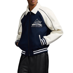 แจ็คเก็ตหนังวัวแท้ 100% แบบสั่งทำพิเศษสำหรับผู้ชาย ยี่ห้อ Avirex คุณภาพพรีเมียม ขนาดสั่งทำได้ พร้อมปักลาย Avirex - Product Image 5