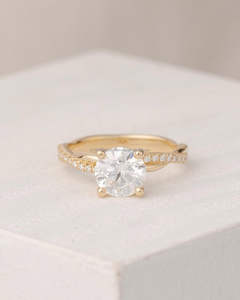 IGI/GIA Lab Grown Cut Diamond Vintage 14k jaune mariage/bague de fiançailles unisexe or blanc fin pour anniversaire fête-digne - Product Image 2