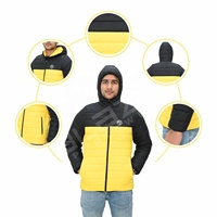 Blaze Fight Wear 2025 Nouvelle veste d'hiver à capuche pour homme 150g-200g Grande taille Coupe ajustée