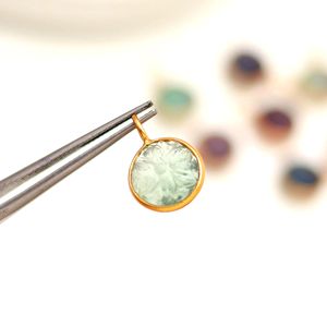 Colgante de flor de fluorita natural tallada a mano con piedra de fluorita multicolor en plata de ley 925 para la creación de joyas. - Product Image 4