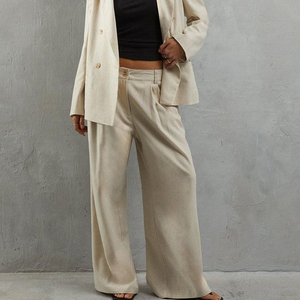 Pantalon de yoga taille haute pour femme, coupe large, avec logo personnalisé, nouveau design, léger, haute qualité, pour fitness, sport et activités de plein air - Product Image 1