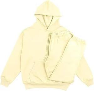 Conjunto Deportivo Casual con Capucha Ecológico de 2 Piezas, Poliéster y Algodón, Ligero, Transpirable, Lavado Ácido, Color Sólido, para Invierno - Product Image 5