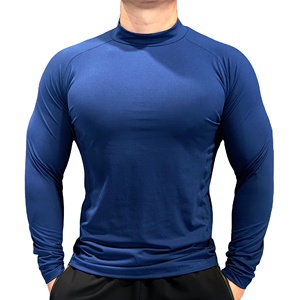 Streetwear Stylish <b>Men</b> <b>Compression</b> <b>Shirt</b> Solid Color Adult Size Slim Fit Quick Dry Gym Training Fitness Activewear - Product Image 6