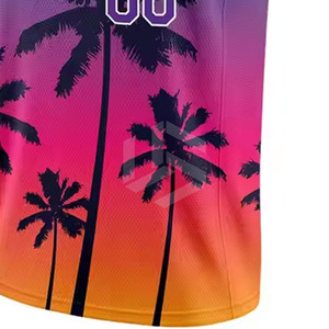 Full Digital Print Breathable Quick Dry Sleeveless Unisex Adult Basketball Jerseys <b>Polyester</b> Mesh Tops - Product Image 6