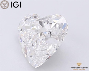 Certificat IGI 4.00 Carat CVD Process Lab Grown Diamond Heart Shape 9.97 MM Taille E Couleur VS1 Clarté pour Dream Solitaire Ring - Product Image 6