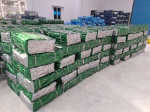 Super Strong Heavyweight HDPE Tarpaulin UV-treated <b>Waterproof</b> Mesh <b>Fabric</b> 250gsm in Plain Style - Product Image 5