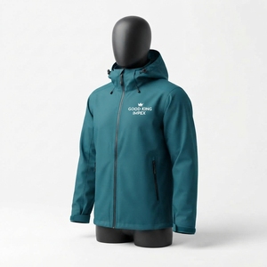 Veste de pluie imperméable à capuche zippée intégrale pour homme, légère et performante pour le sport en extérieur - Product Image 4