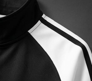 Ensemble de survêtement sportif pour homme Fire Athletic Industry, noir et blanc, fermeture éclair intégrale, respirant, en polyester, pour l'hiver - Product Image 2