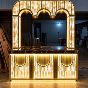 Zyveranta ImperialGild Grand comptoir de buffet de mariage de luxe illuminé - Product Image 2