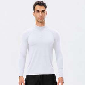 Camiseta Deportiva de Manga Larga para Hombre, de Secado Rápido, con Cierre de Cremallera de 1/4, para Correr, Gimnasio, Entrenamiento - Product Image 3