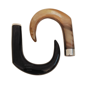 Empuñadura de bastón de cuerno de búfalo para amantes de vacas y bueyes, hecha a mano, de calidad premium, accesorio duradero para bastón. - Product Image 2