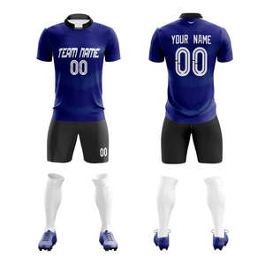 Custom Purple Yellow Soccer Jersey Set V-Neck Short Sleeve Sublimated Breathable Unisex Adult Team Apparel - Product Image 1