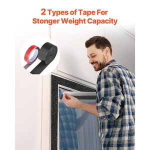 Nastro Adesivo a Strappo 15 ft X 2, Nastro Biadesivo in Nylon Resistente 16.4 ft X 0.94, Nastro Adesivo a Strappo F 15 ft X 2 - Product Image 4