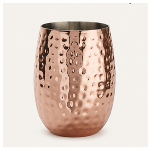 Pure Hammered <b>Copper</b> Mule Mugs Stemless <b>Copper</b> Wine Glass & Cocktail Tumbler Eco-Friendly Drinkware for Home Bar Gifts - Product Image 1