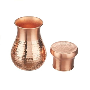 Exclusive Hammered Copper Water Pitcher Vintage Style Durable <b>Jug</b> for <b>Drinks</b> Party Use 7–9.9 in Height - Product Image 5