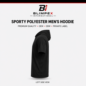 Sweat à capuche sportif personnalisé de haute qualité 100 % polyester pour homme, avec broderie, respirant, coupe oversize, OEM - Product Image 4