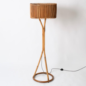 Lampe sur pied décorative de luxe, design moderne, éclairage d'appoint pour la maison, lampe en rotin. - Product Image 4