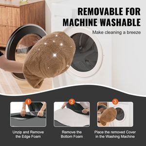 Cuccia per Cani XL a Forma Ovale con Rivestimento in Finta Pelliccia di Coniglio e Schiuma Ortopedica a Nido d'Ape - Product Image 5
