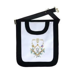 Delantal de masón maestro de la logia azul con la bandera de EE. UU. de George Washington, delantal bordado a máquina MAP-0065 - Product Image 1