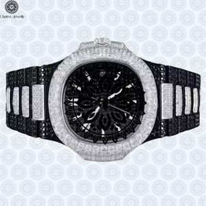 Montre de luxe pour homme Charm Jewels en acier inoxydable, boîtier de 40 mm, mouvement mécanique, cadran en cristal saphir, date automatique luminescente, 10 bars - Product Image 1
