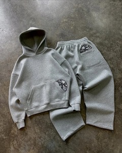 Conjunto de Sudadera con Capucha y Pantalones de Chándal de Algodón 100% de Secado Rápido para Hombre, Estilo Hip Hop, Casual, Urbano, con Bolsillos - Product Image 1