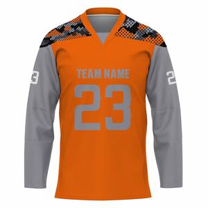 Venta al por Mayor de Camisetas de Hockey sobre Hielo Personalizadas, Uniformes de Equipo Sublimados, Transpirables, de Secado Rápido, 100% Poliéster - Product Image 6