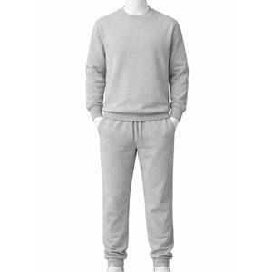 Wholesale Heavyweight Cotton Fleece <b>Pullover</b> Round Neck Unisex <b>Jumper</b> High-Quality Solid Color Men Sweatshirt - Product Image 2
