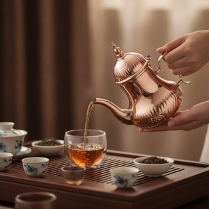ชุดกาแฟดัลลาห์แบบอาหรับทำจากโลหะตกแต่งพร้อมพวยกาโค้ง - Product Image 4
