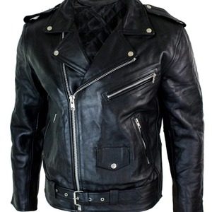 แจ็คเก็ตหนังแท้สไตล์ไบค์เกอร์คุณภาพพรีเมียม เสื้อคลุมแฟชั่นสตรีทแวร์ ดีไซน์สองด้าน ระบายอากาศได้ดี ปักลาย ตกแต่งอย่างประณีต เนื้อผ้าบาง - Product Image 1