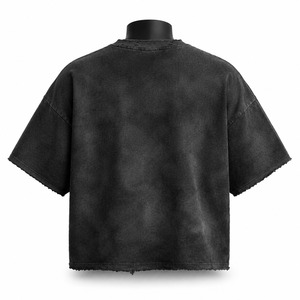 เสื้อยืดโอเวอร์ไซส์วินเทจสำหรับผู้ชาย ผ้าคอตตอนหนานุ่ม ล้างสีแบบแอซิดวอช ทรงหลวม สไตล์สตรีทแวร์ ขายส่งจำนวนมาก - Product Image 2