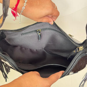 กระเป๋าหนังพระจันทร์ครึ่งดวงสำหรับผู้หญิงกระเป๋าสะพายไหล่ข้างเดียวหนังวัวหรูหรา - Product Image 6