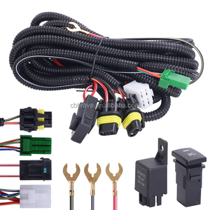 H11 Automotive Fog Light Harness LED Indicator Harness Wiring Socket Switch Kit 12V/40A Relay for Toyota Honda LED Light Harness