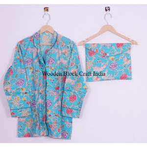 Ensembles de pyjamas floraux doux, confortables et respirants pour femmes et couples, style vintage pour les saisons été, automne et hiver - Product Image 2