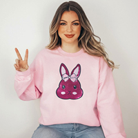 Vente en gros de patchs de Pâques à paillettes patchs brodés en chenille chauffage personnalisé pour vêtements patch thermocollant