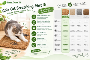 Tapis à gratter pour chat en fibre de coco naturelle écologique tendance, durable, antidérapant, protection de meubles, vente en gros - Product Image 6