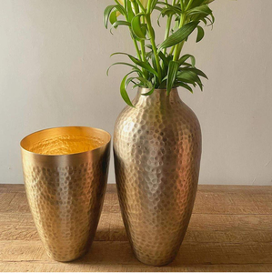 Pots à fleurs en acier argenté modernes et luxueux pour l'intérieur, grands et hauts, vases à fleurs en métal pour la décoration de la maison, salon, décoration intérieure - Product Image 4