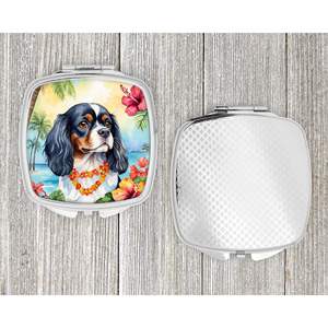 Cavalier Spaniel Luau compacto plegable espejo de maquillaje de mano portátil decorativo regalo de viaje para mujeres y niñas - Product Image 4