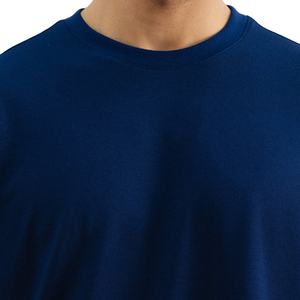 Venta al por mayor de gran tamaño Drop Shoulder Heavyweight Casual camiseta para hombres de alta calidad 100% algodón estambre tela logotipo frontal - Product Image 2