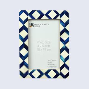 Marco de fotos con incrustaciones de hueso de aspecto lujoso con diseño artesanal único, ideal para exhibir recuerdos y decorar la sala de estar, procedente de la India. - Product Image 5