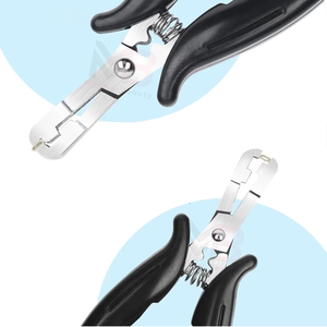 High Demanded Professional Metal Hair <b>Extension</b> Tools Black Color Coated <b>Micro</b> Link Pliers Salon Use - Product Image 5
