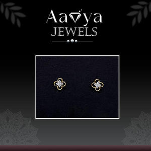 Boucles d'oreilles en diamants de laboratoire de créateur, plaquées or 9 carats, bijoux élégants et luxueux certifiés HRD, cadeau - Product Image 2